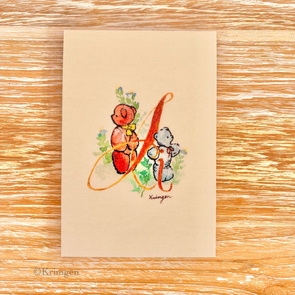 Letter "I" - Krimgen postcard
