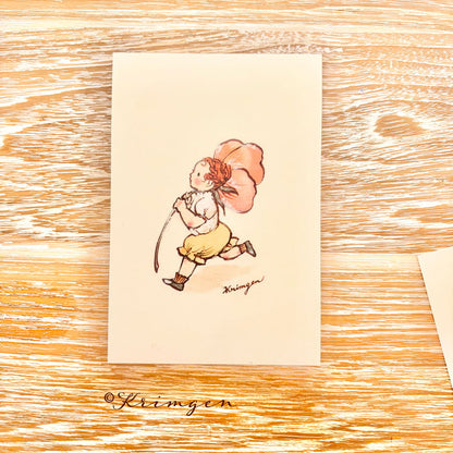 energetic child - Krimgen postcard