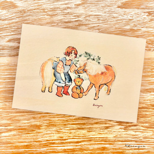 Miniature Horse and Boy - Krimgen postcard