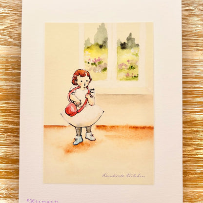 Preparing to go outside - Krimgen postcard