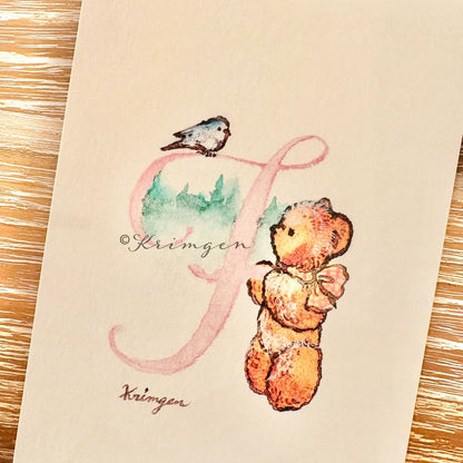 Letter "F" - Krimgen postcard