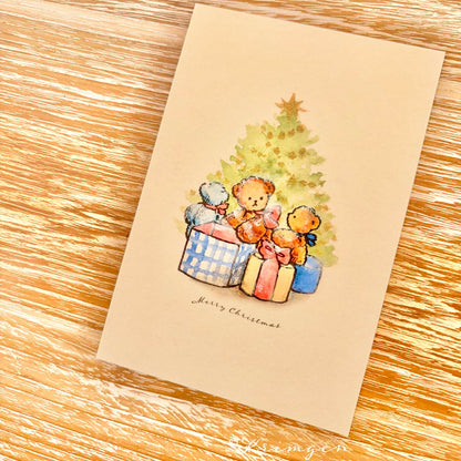 Bears inside boxes - Krimgen postcard