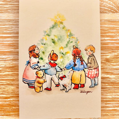 Dancing in a circle - Krimgen postcard