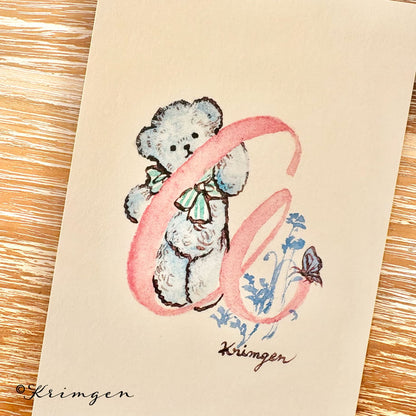 Letter "A" - Krimgen postcard