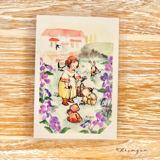 Violets Fields - Krimgen postcard