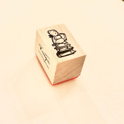 Bear on Books - Krimgen Rubber Stamp