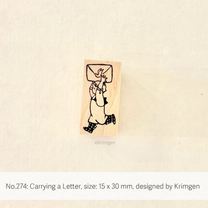 Carrying a Letter - Krimgen Rubber Stamp