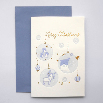 Nordic Animal Ornament - letterpress christmas card - Ditto Ditto