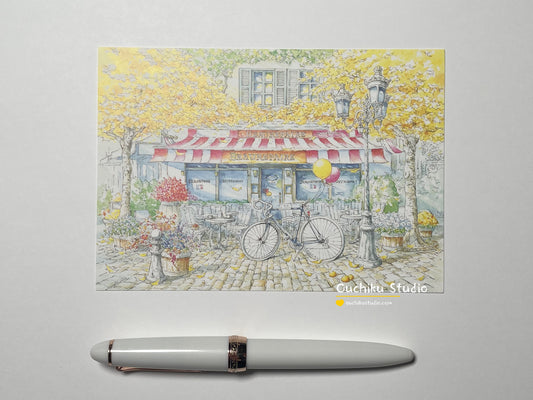 Balloon Cafe - Shinya Uchida Postcard