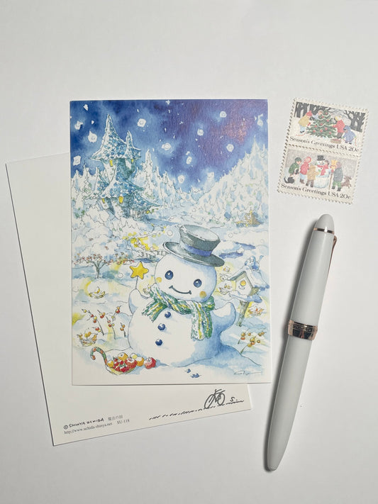 Snowman - Shinya Uchida Postcard