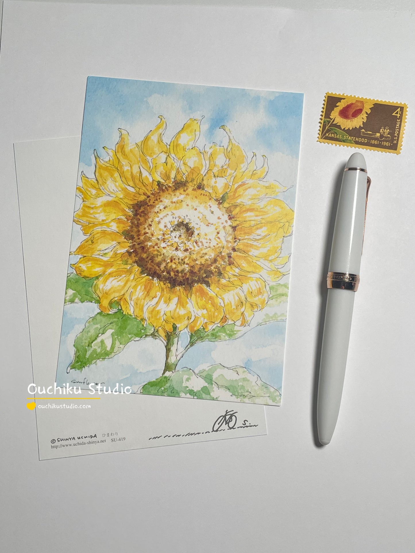 Sunflower - Shinya Uchida Postcard