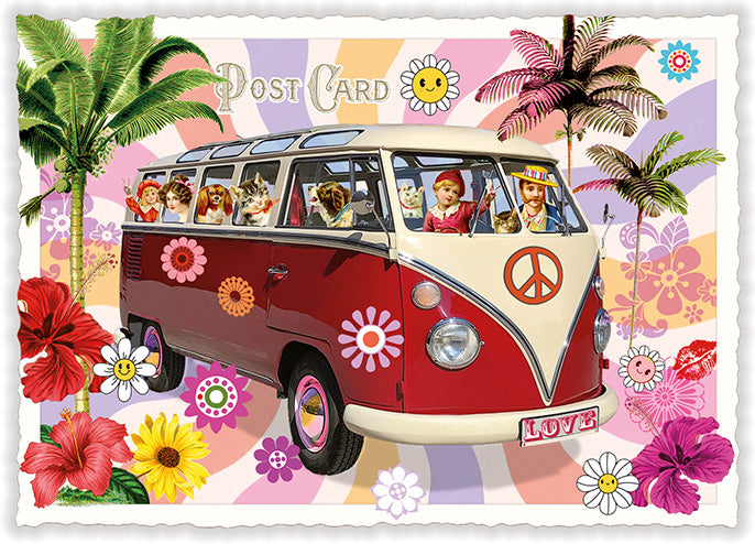 FLOWER-POWER, HIPPIE-BUS - PK1126