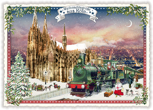 Städte-Postkarte, Weihnachtsgrüße aus Köln - PK393