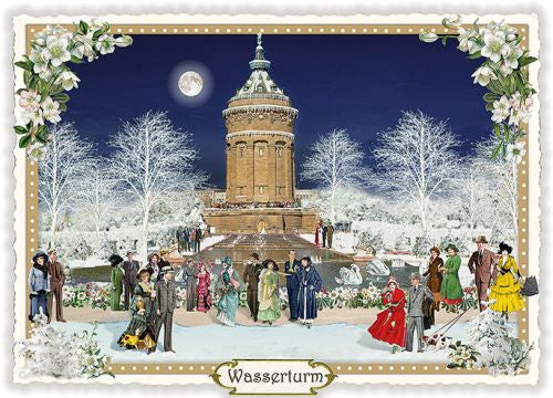 Weihnachten - Wasserturm, Mannheim - PK876