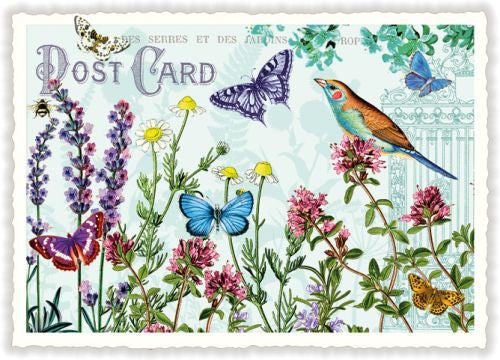 Flowers with butterflies (Blumen mit Schmetterlingen) - PK904