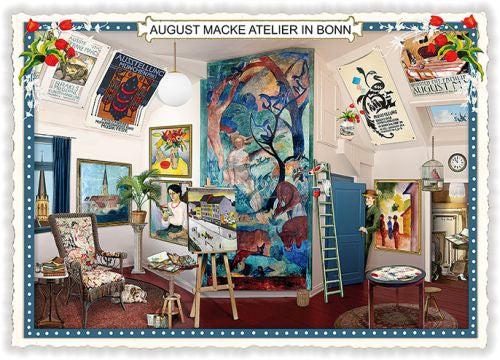 Städte-Postkarte, Bonn, August Mackes Atelier im ehem. Wohnhaus - PK976