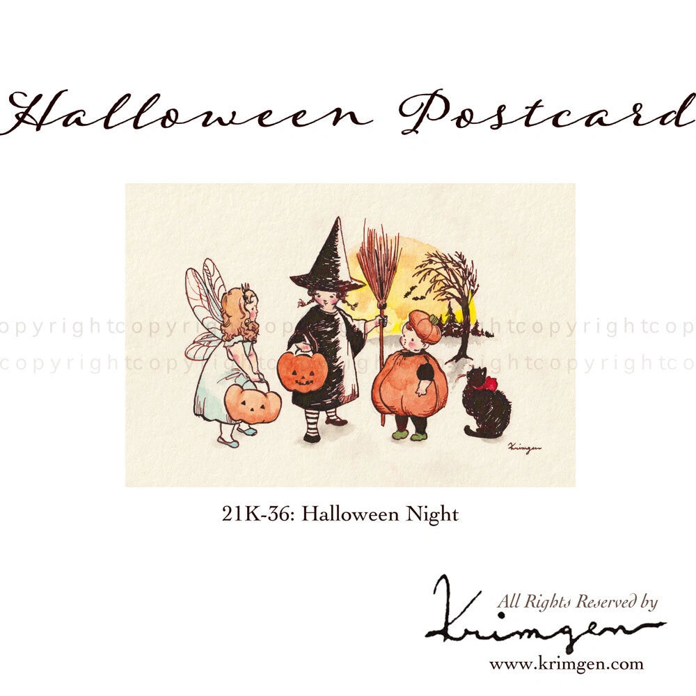 Halloween Night - Krimgen postcard