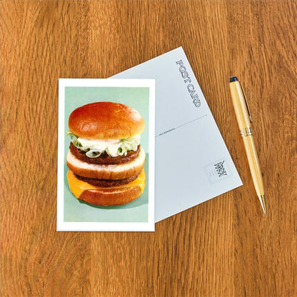 Triple Burger - Found Image postcard