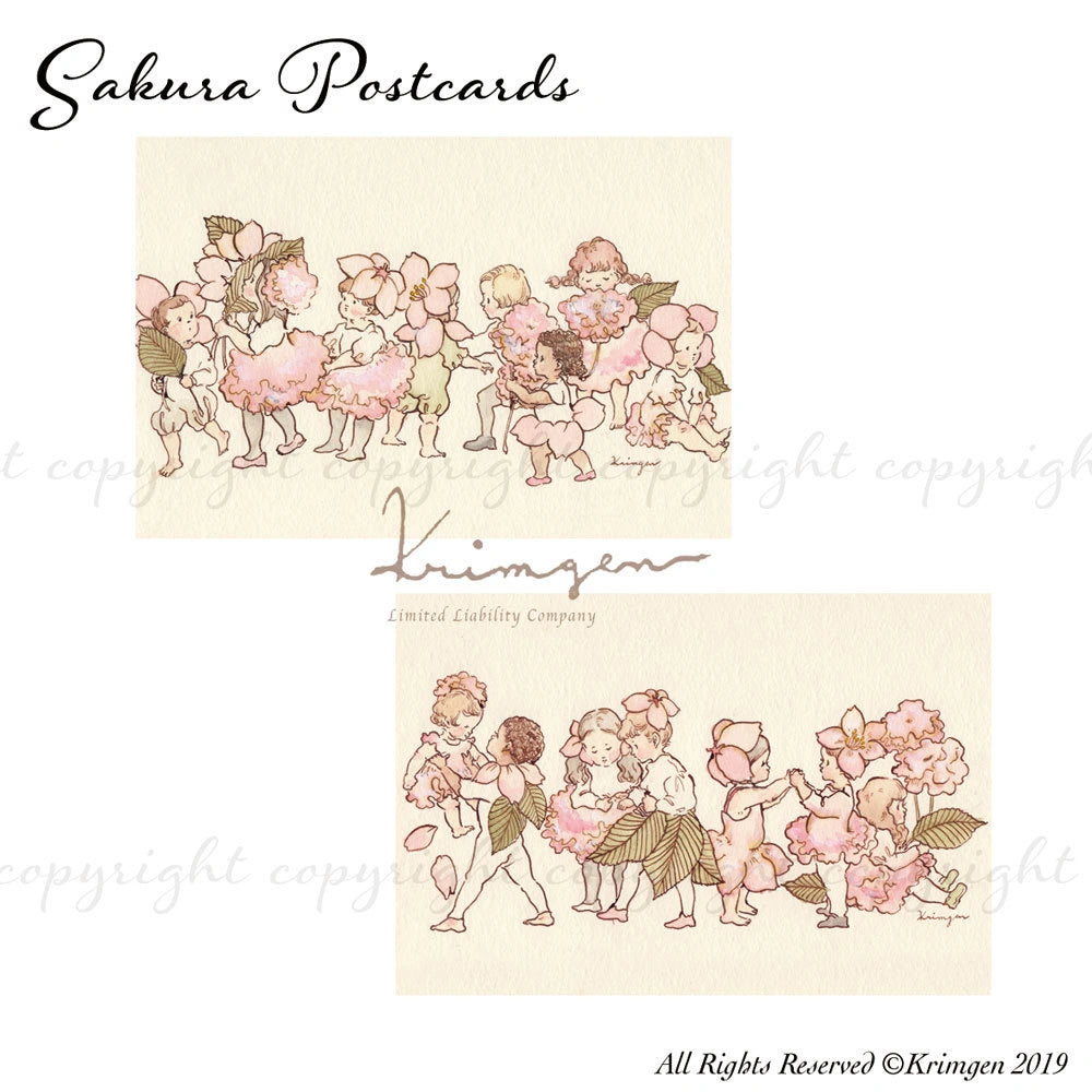 Sakura Cherry Blossom set - Krimgen postcard