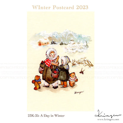 A day in Winter - Krimgen postcard