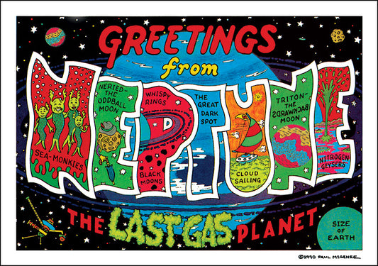 Greetings From Neptune. The Last Gas Planet -  Visual Vacations postcard