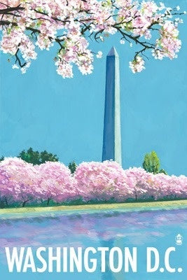 Washington DC - Washington Monument - Lantern Press Postcard