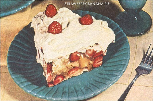 Strawberry Banana Pie - Vintage Image, Postcard