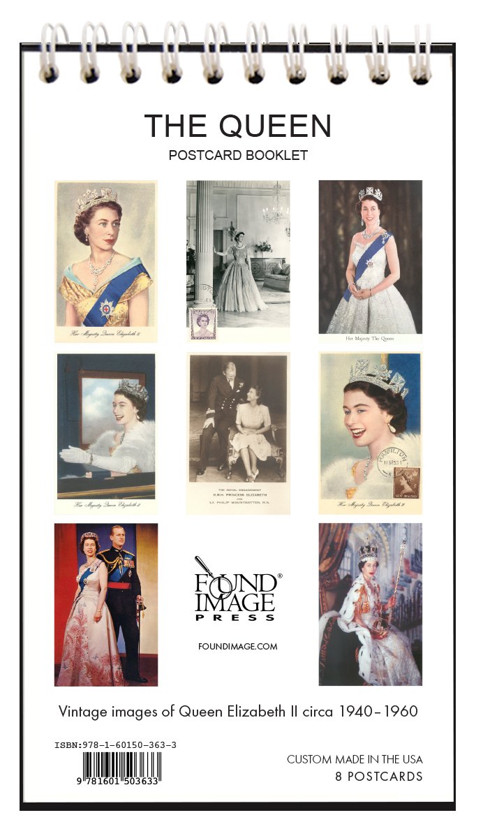 THE QUEEN Postcard Booklet  - Found Image postcard