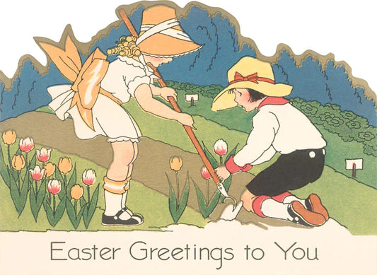 Easter Greetings to You - Vintage Image - Found Image postcard